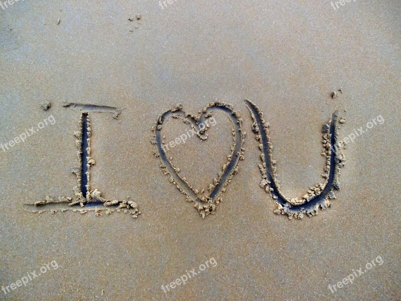 I Love You On Beach