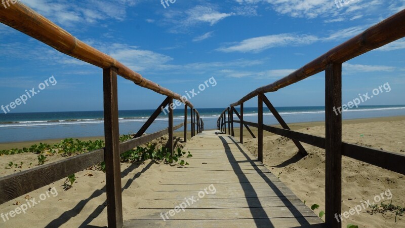 Ecuador Puerto Lopez Beach Ocean Water