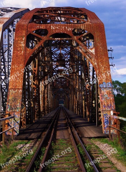 Bridge Tracks Rails Railway Bridge Free Photos