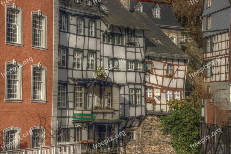 Historic Center Germany Monschau Architecture Houses