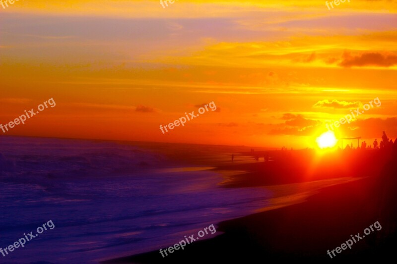 Sunset Indonesia Beach Sun Sea