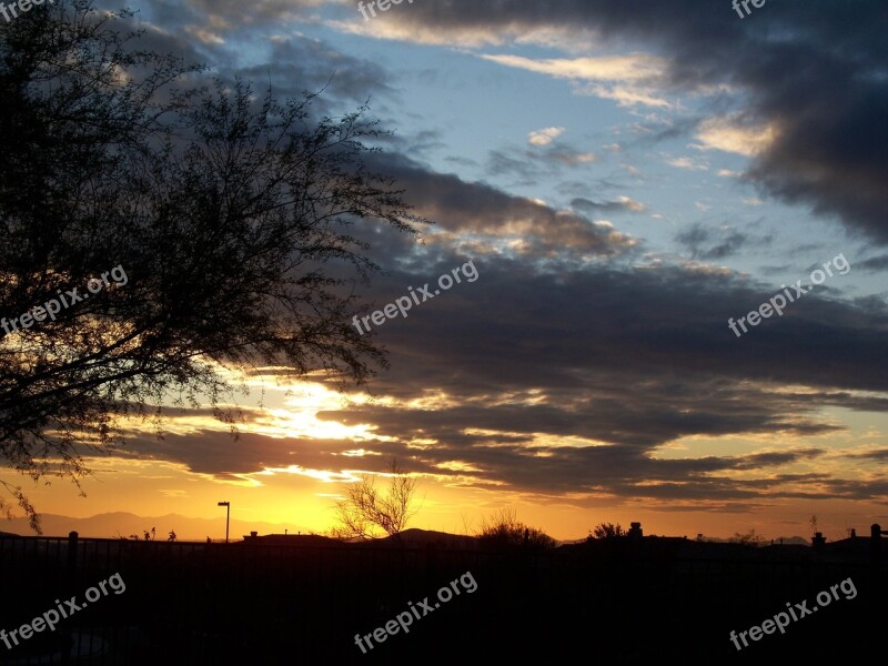 Arizona Sunset Desert Southwest Sky