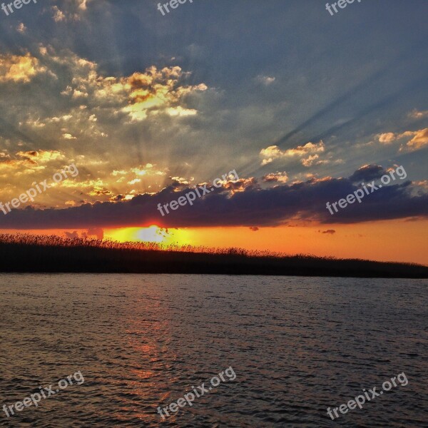 Russia Volga Sunset Sun Free Photos