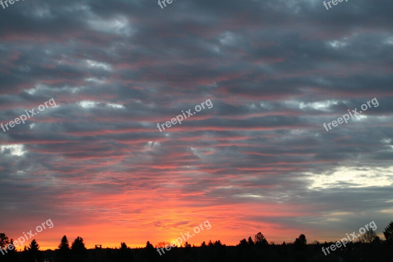 Sunrise Edmonton Alberta Canada Sky