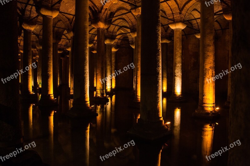 Istanbul Cistern Basilica Cistern Architecture Sunken Palace