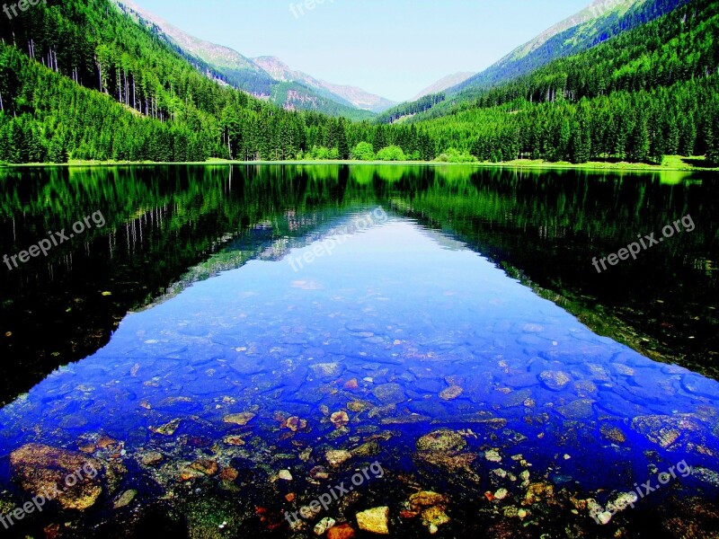 Bergsee Austria Alpine Crystal Clear Alpine Lake