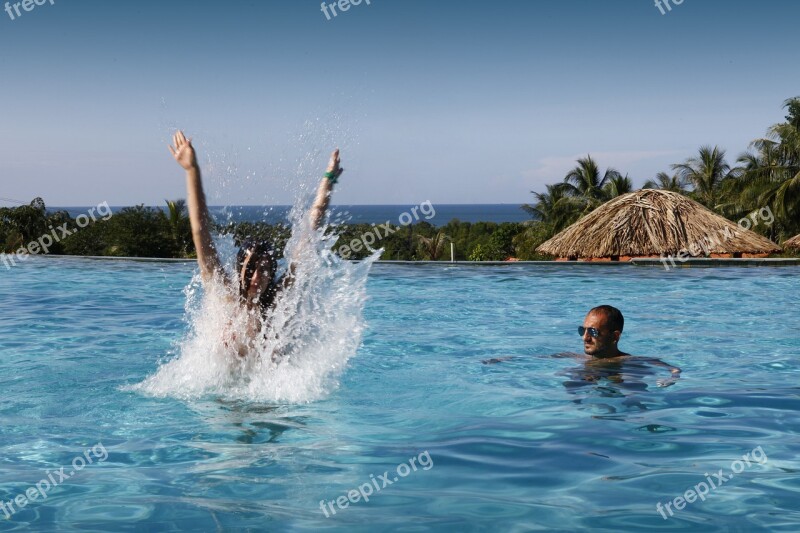 Swimming Pool Vacation Bathing Happiness Holidays