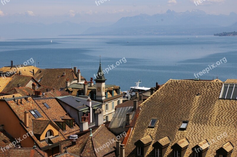 Nyon Lake Switzerland Geneva Leman