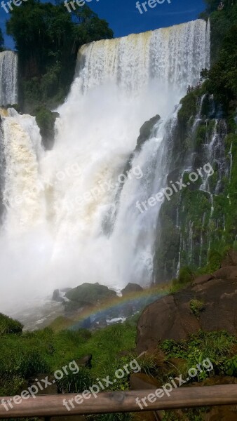 Cataracts Foz Do Iguaçu Nature Sky Rio