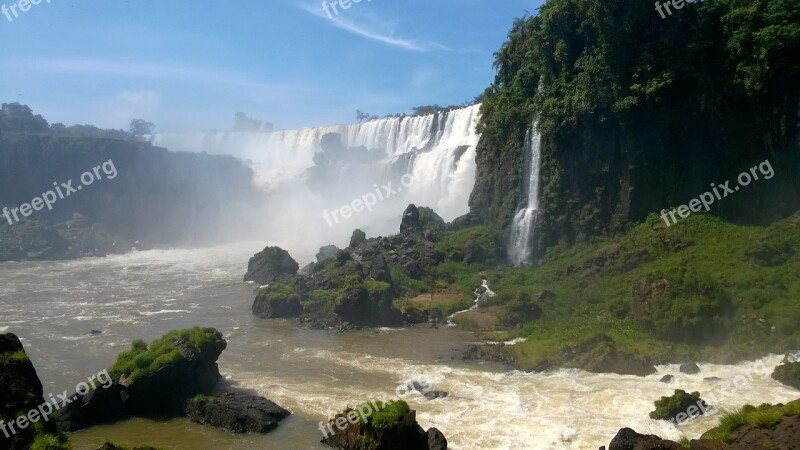 Cataracts Foz Do Iguaçu Sky Rio Waterfall