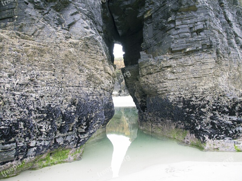 Rocks Cathedrals Beach Ribadeo Free Photos