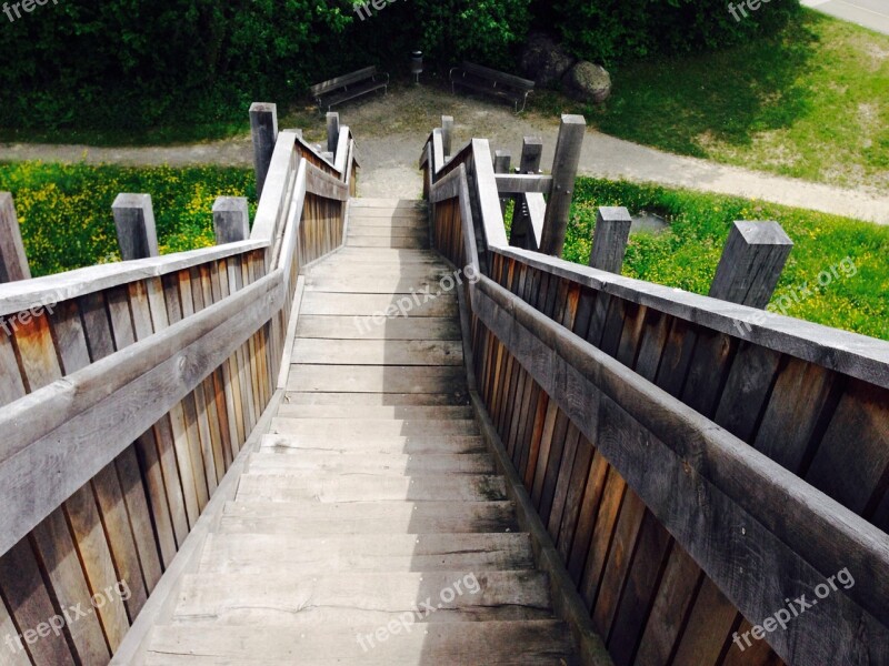 Stairs Wood Steep Free Photos