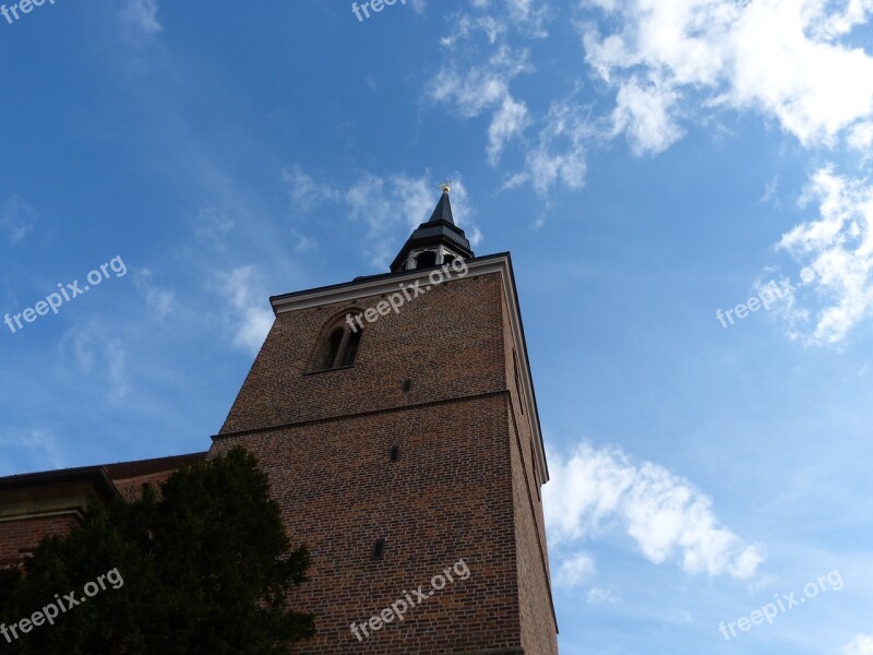 Architecture Steeple Nauen Germany Church Building