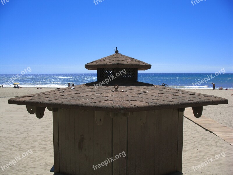 Kiosk Beach Sky Estepona Free Photos