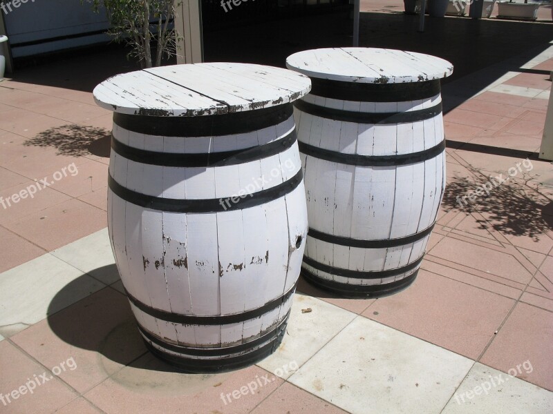 Barrels White Bar Free Photos