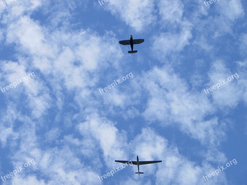 Plane Glider Sky Freedom Free Photos