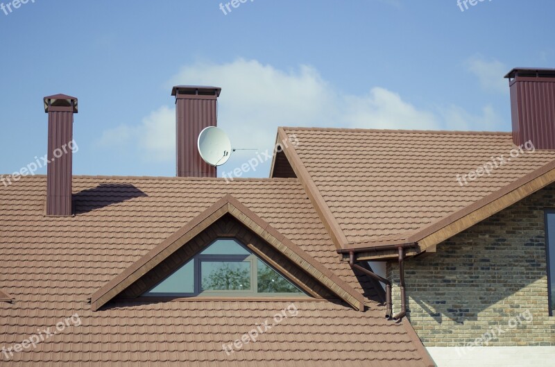 Cottage Roof Roof Tile Red Pipe