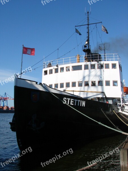 Icebreaker Museum Ship Hamburg Port Free Photos