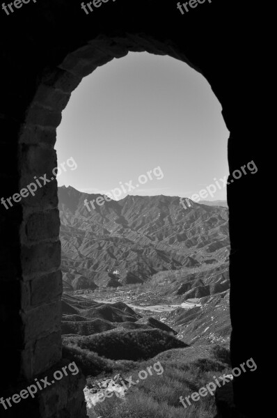 China History The Great Wall Window Free Photos