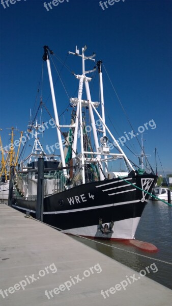 Shrimp Port Fishing Vessel Wremen Fishing