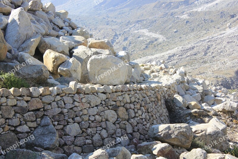 Goumukh Ganga Stone Wall Wall Rocks