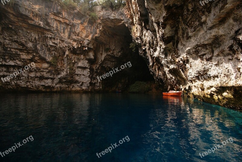 Greece Kefalónia Melissani Lake Free Photos