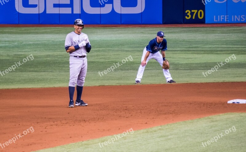 Baseball Alex Rodriguez A-rod Yankees On Base