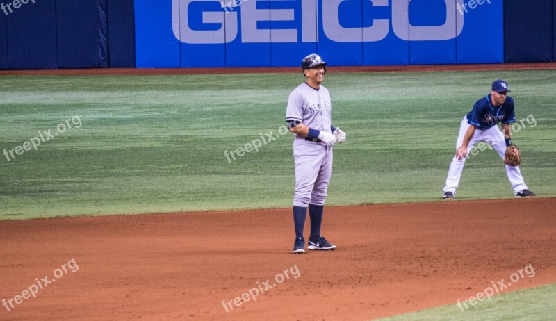 Baseball Alex Rodriguez A-rod Yankees On Base