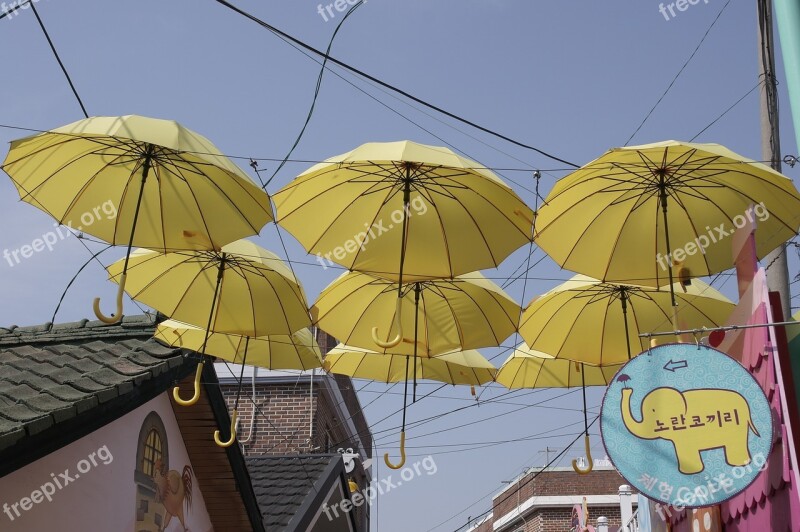 Umbrella Yellow Street Ornament Free Photos