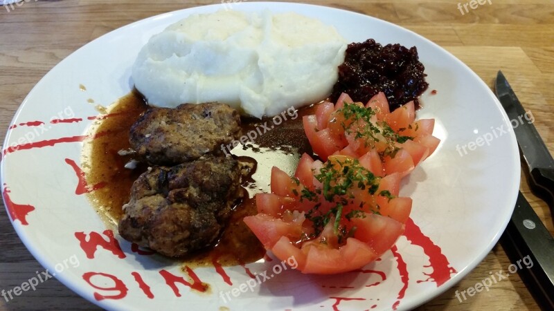 Mat Ground Beef Mashed Potatoes Tomato Vegetables