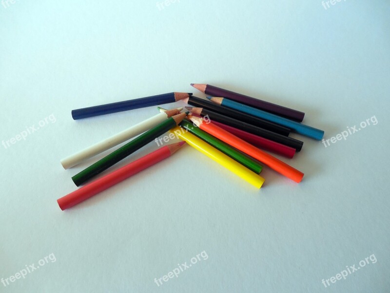 Colored Pencils Pens Color Colorful Crayons