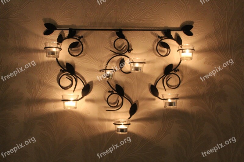 Candle Candelabra Christmas Decoration Atmosphere Shadow