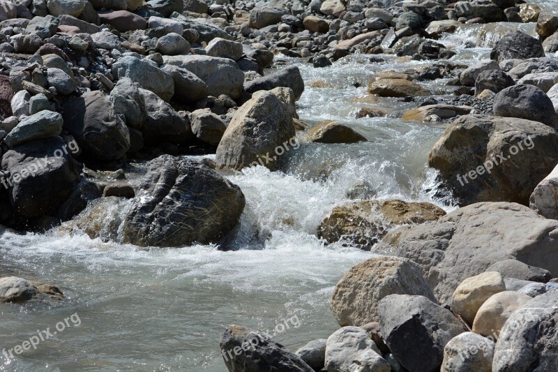 Stones Bach Water Stream Bed Nature