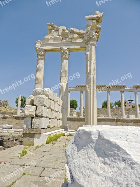 Bergama Ruins Turkey Landmark Ancient