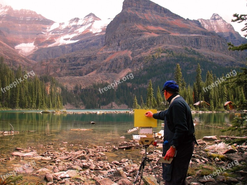 Lake Ohara Alberta Canada Free Photos