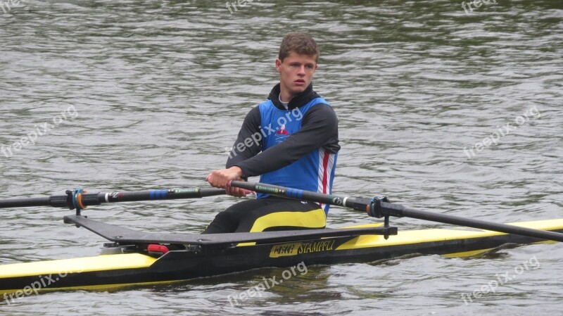 Row Boat River Rowing Sport