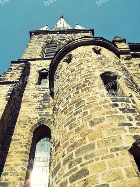 Church Sky Stone Steeple Building