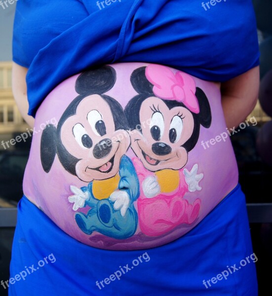 Mickey Mini Belly Painting Bellypainting Bellypaint