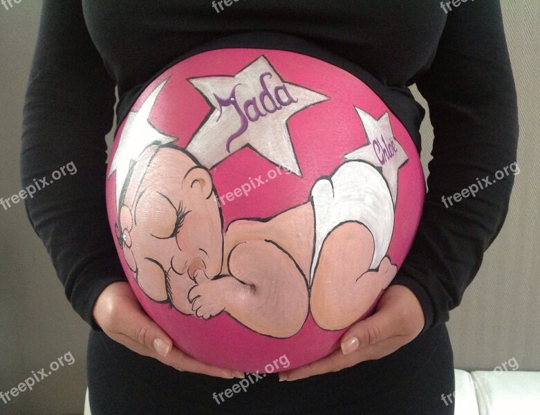 Bellypaint Belly Painting Pregnant Baby Girl