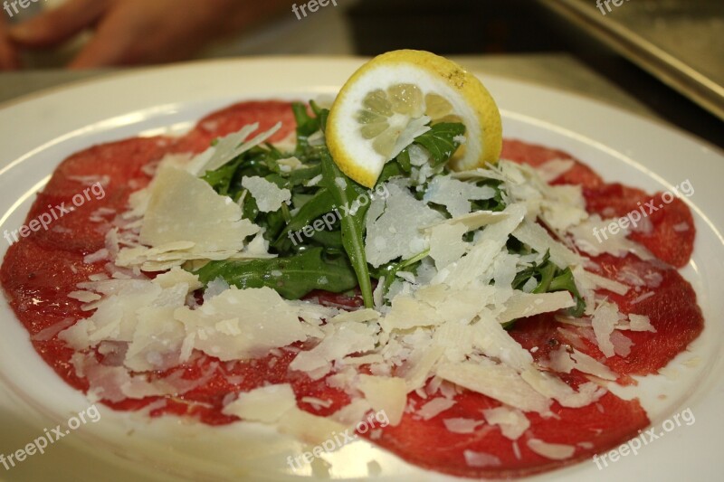 Carpaccio Eat Starter Food Exquisite