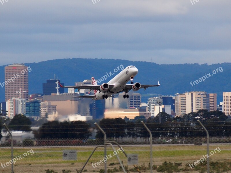 Airport Takeoff Aircraft Virgin Adelaide