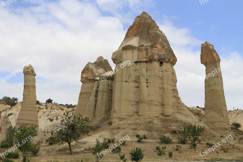 Fairy Tower Landscape Cappadocia Fairy Chimneys Tuff Rock Formation