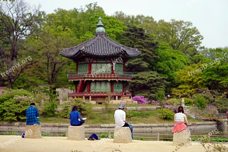 Gyeongbok Palace Nature Man Student Figure