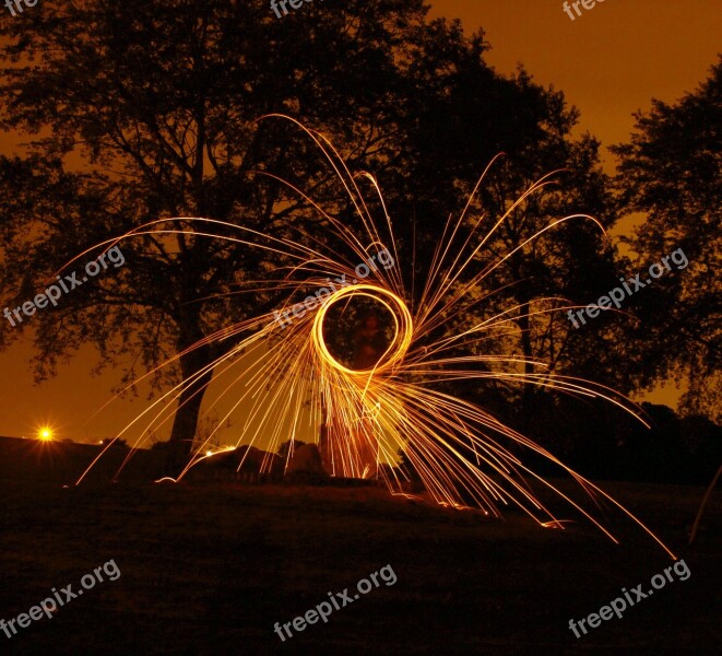 Steel Wool Sparks Creative Use Of Light Free Photos