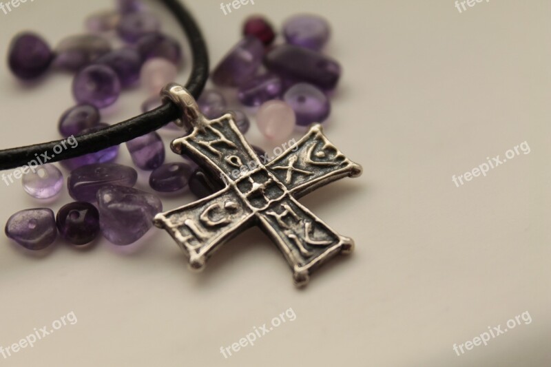 Cross Pendant Amethyst Free Photos