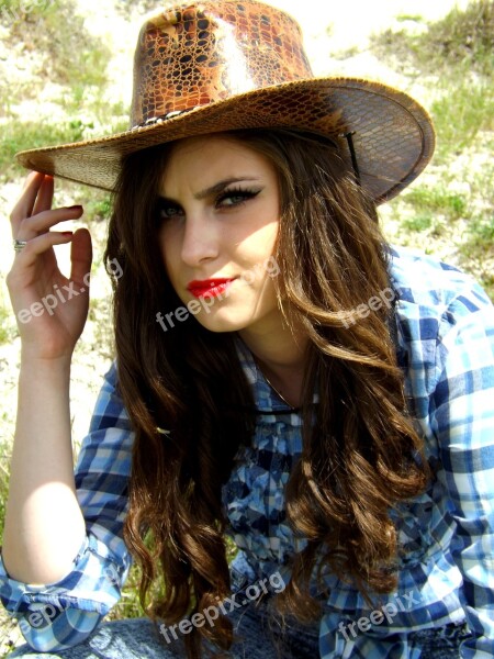 Cowgirl Wild West Hats Beauty Free Photos