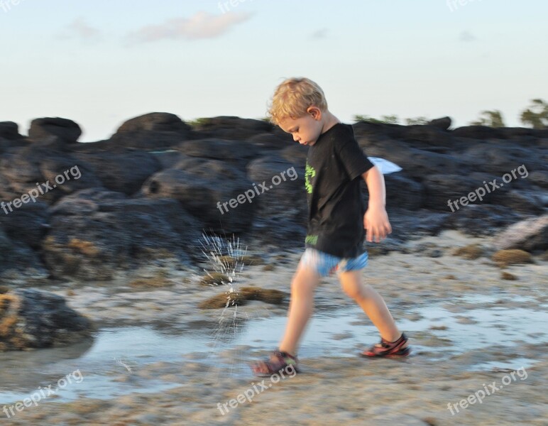 Boy Water Hot Summer Splash