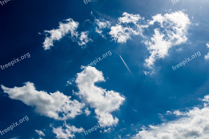 Heaven Blue Sky Sun Clouds