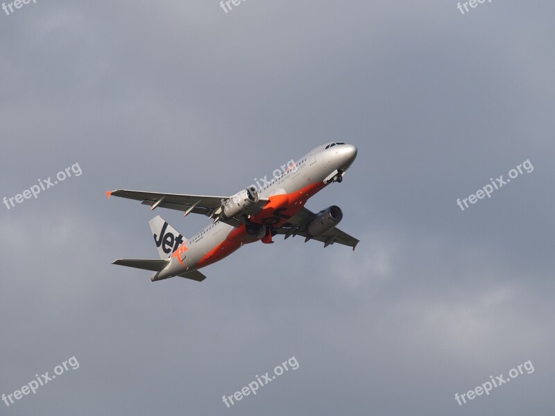 Jetstar Takeoff Airplane Airport Aviation