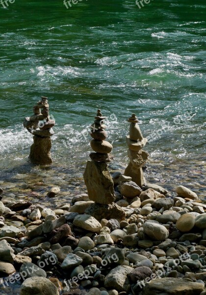 River Stones Cairn Free Photos